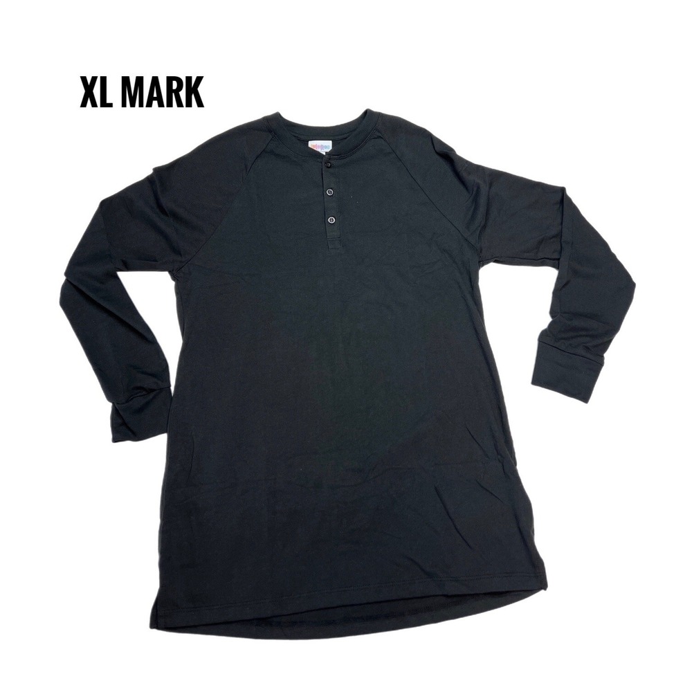 Xl Lularoe Mark Top Solid BLACK Unisex Fits 18/20 RARE